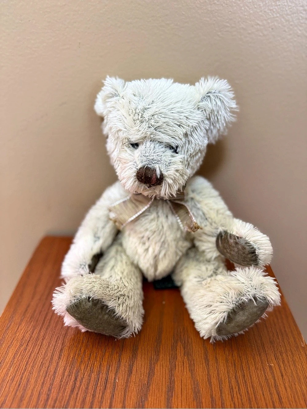 Vintage Burleigh Plush Teddy Bear Cream Brown